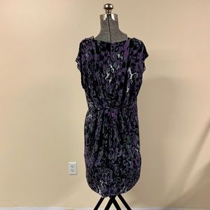 Loft Dress Purple Black Gray MP Medium